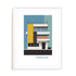 Bauhaus Architecture I Wall Art #oran_white-white-border