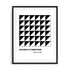 Bauhaus Black Triangle Grid Wall Art #oran_black-white-border