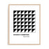 Bauhaus Black Triangle Grid Wall Art #oran_natural-white-border