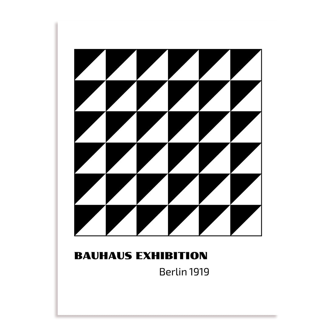 Bauhaus Black Triangle Grid Wall Art