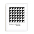 Bauhaus Black Triangle Grid Wall Art #oran_white-white-border