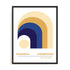 Bauhaus Blue and Yellow Arches Wall Art #oran_black-no-border