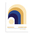 Bauhaus Blue and Yellow Arches Wall Art