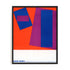 Bauhaus Bold Blue Red Planes Wall Art #oran_black-no-border