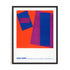Bauhaus Bold Blue Red Planes Wall Art #oran_black-white-border