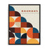 Bauhaus Cascading Colours Wall Art #oran_black-no-border