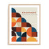 Bauhaus Cascading Colours Wall Art #oran_natural-white-border