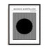 Bauhaus Central Sun Wall Art #oran_black-white-border