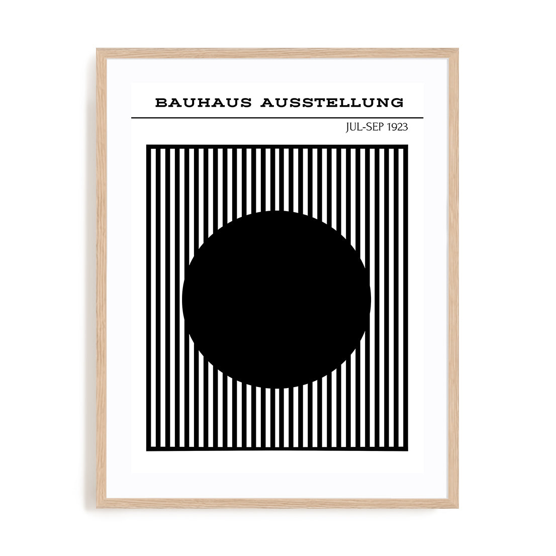 Bauhaus Central Sun Wall Art #oran_natural-white-border