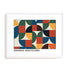 Bauhaus Chromatic Assembly Wall Art #oran_white-white-border