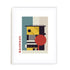 Bauhaus Chromatic Layer Interaction Wall Art #oran_white-white-border