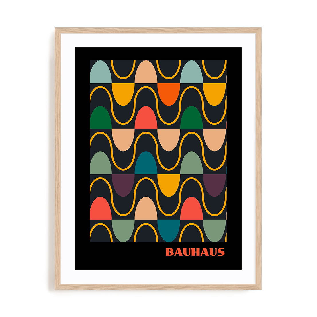 Bauhaus Chromatic Pulses Wall Art #oran_natural-white-border