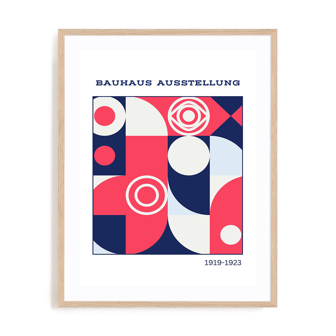 Bauhaus Circular Balance Study Wall Art #oran_natural-white-border