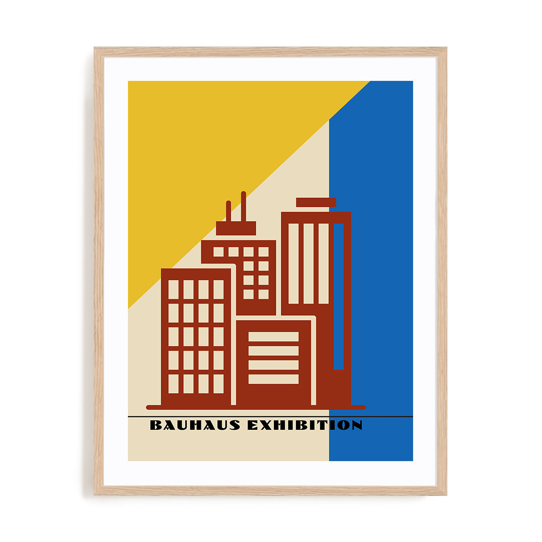 Bauhaus Cityscape Wall Art #oran_natural-white-border
