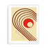 Bauhaus Concentric Modern Wall Art #oran_white-white-border