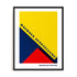 Bauhaus Diagonal Colour Tension Wall Art #oran_black-no-border