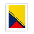 Bauhaus Diagonal Colour Tension Wall Art #oran_white-no-border