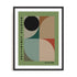 Bauhaus Earth Tone Curves Wall Art #oran_black-white-border