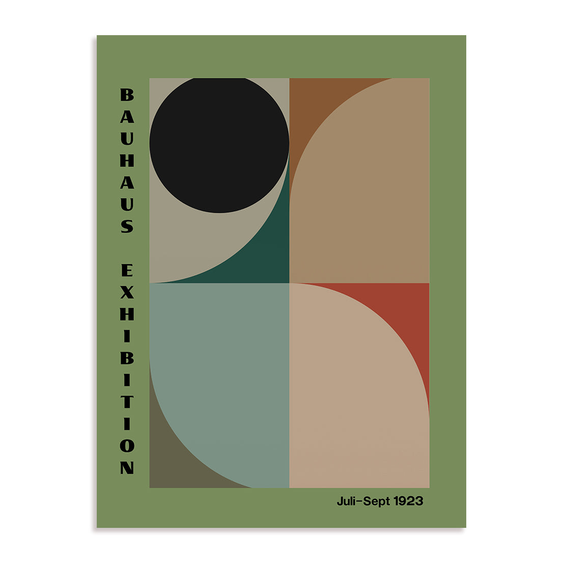 Bauhaus Earth Tone Curves Wall Art