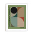 Bauhaus Earth Tone Curves Wall Art #oran_white-white-border
