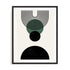 Bauhaus Geometric Colour Rhythm Wall Art #oran_black-white-border