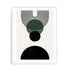 Bauhaus Geometric Colour Rhythm Wall Art #oran_white-white-border