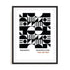 Bauhaus Geometric Dialogue Wall Art #oran_black-white-border
