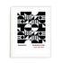 Bauhaus Geometric Dialogue Wall Art #oran_white-white-border