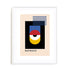 Bauhaus Graphic Layers Wall Art #oran_white-white-border