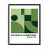 Bauhaus Green Geometric Wall Art #oran_black-no-border