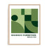 Bauhaus Green Geometric Wall Art #oran_natural-no-border