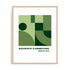 Bauhaus Green Geometric Wall Art #oran_natural-white-border