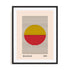 Bauhaus Horizontal Field and Disc Wall Art #oran_black-white-border