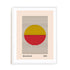 Bauhaus Horizontal Field and Disc Wall Art #oran_white-white-border