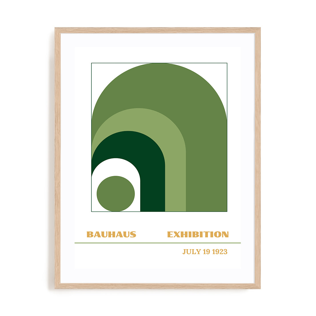 Bauhaus Layered Arc Composition Wall Art #oran_natural-white-border