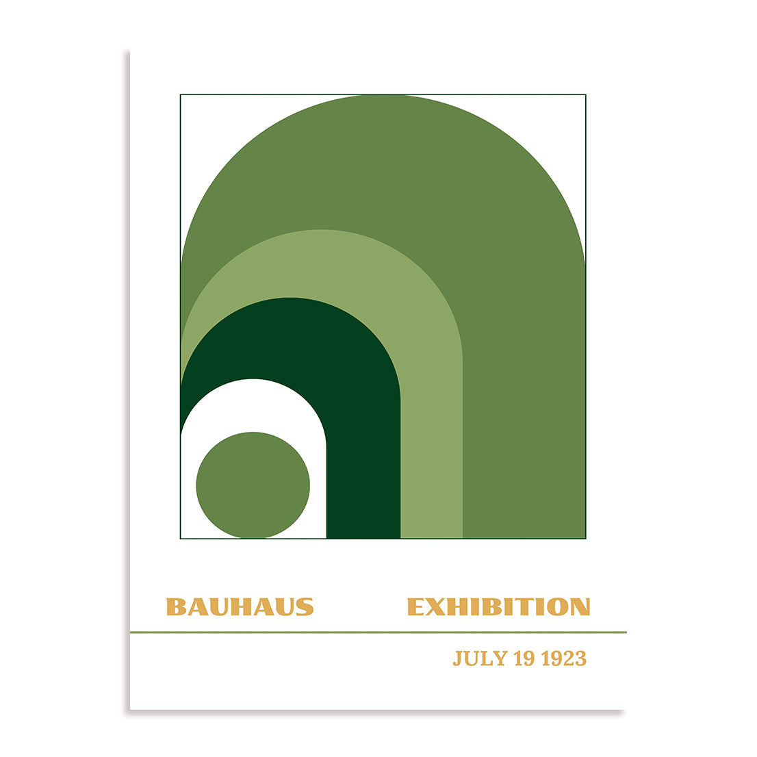 Bauhaus Layered Arc Composition Wall Art