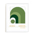 Bauhaus Layered Arc Composition Wall Art #oran_white-white-border