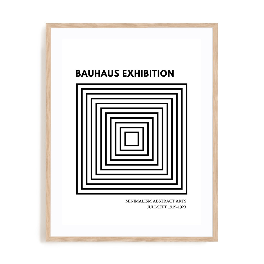 Bauhaus Layered Maze Wall Art #oran_natural-white-border