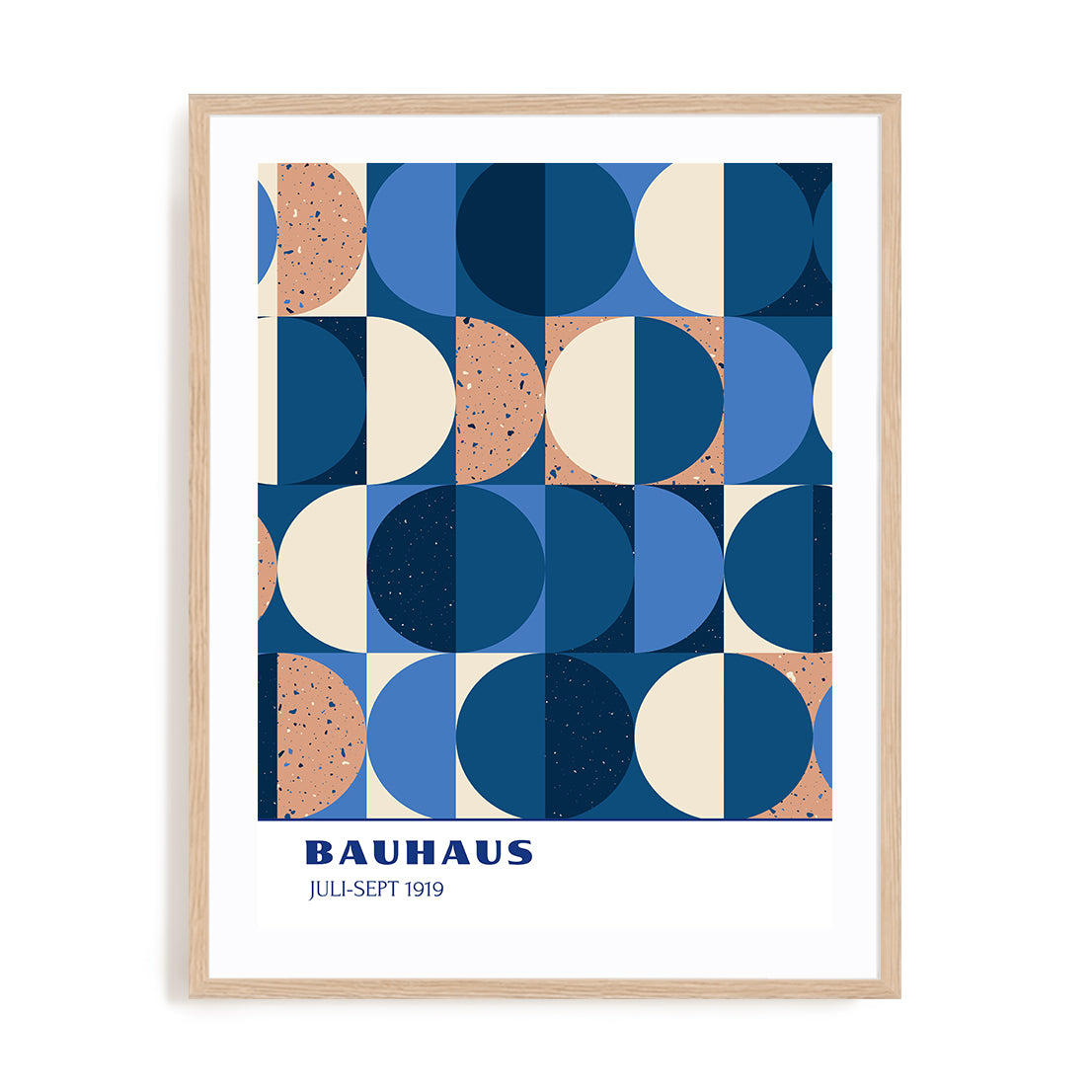Bauhaus Layered Spheres Wall Art #oran_natural-white-border