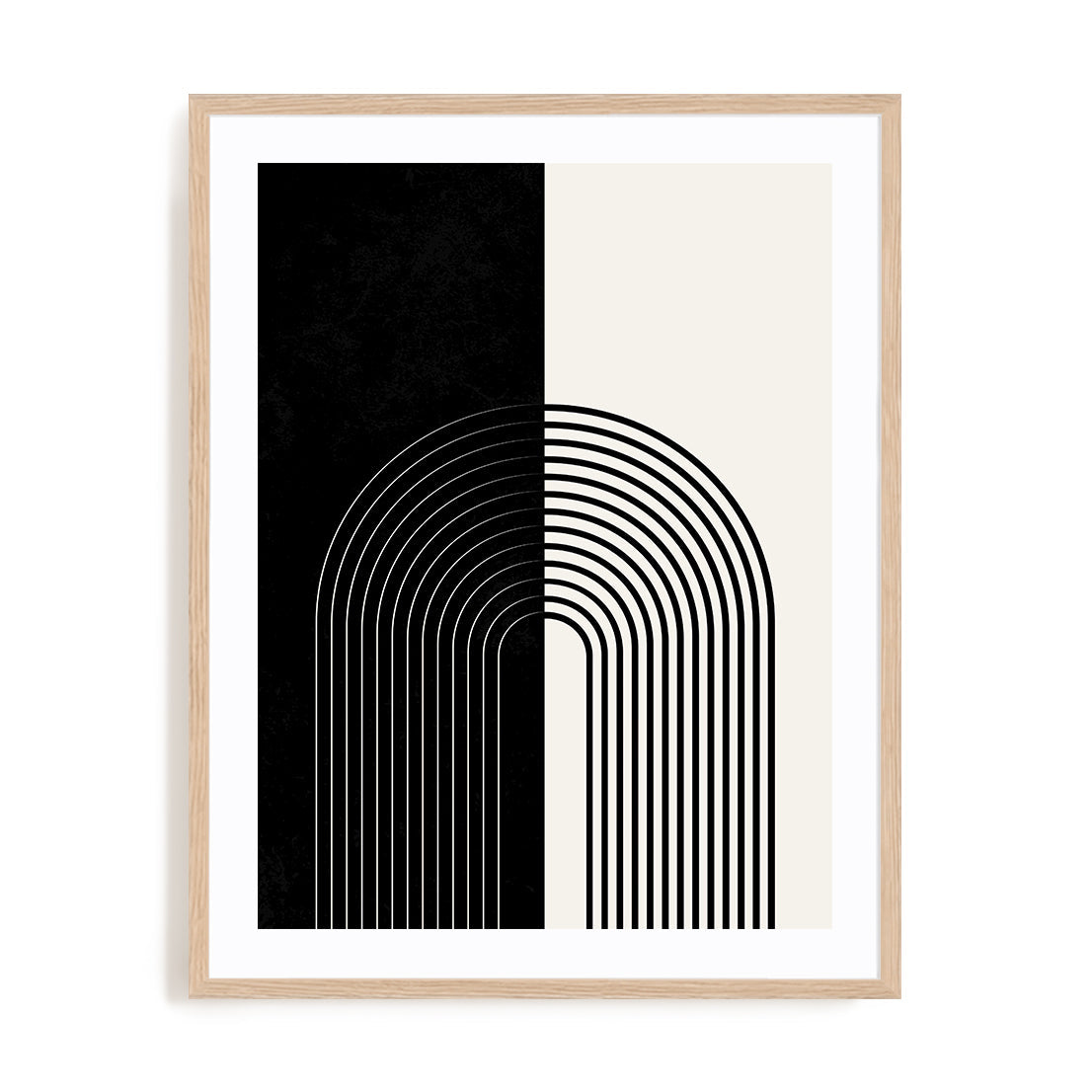 Bauhaus Layers and Rhythm Wall Art #oran_natural-white-border