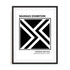 Bauhaus Linear Cadence Wall Art #oran_black-white-border