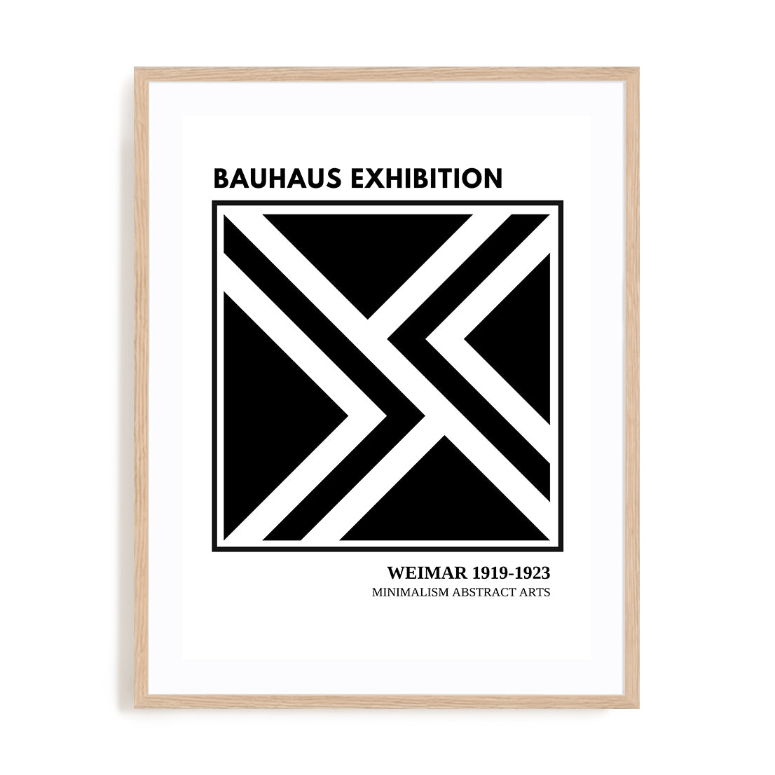 Bauhaus Linear Cadence Wall Art #oran_natural-white-border