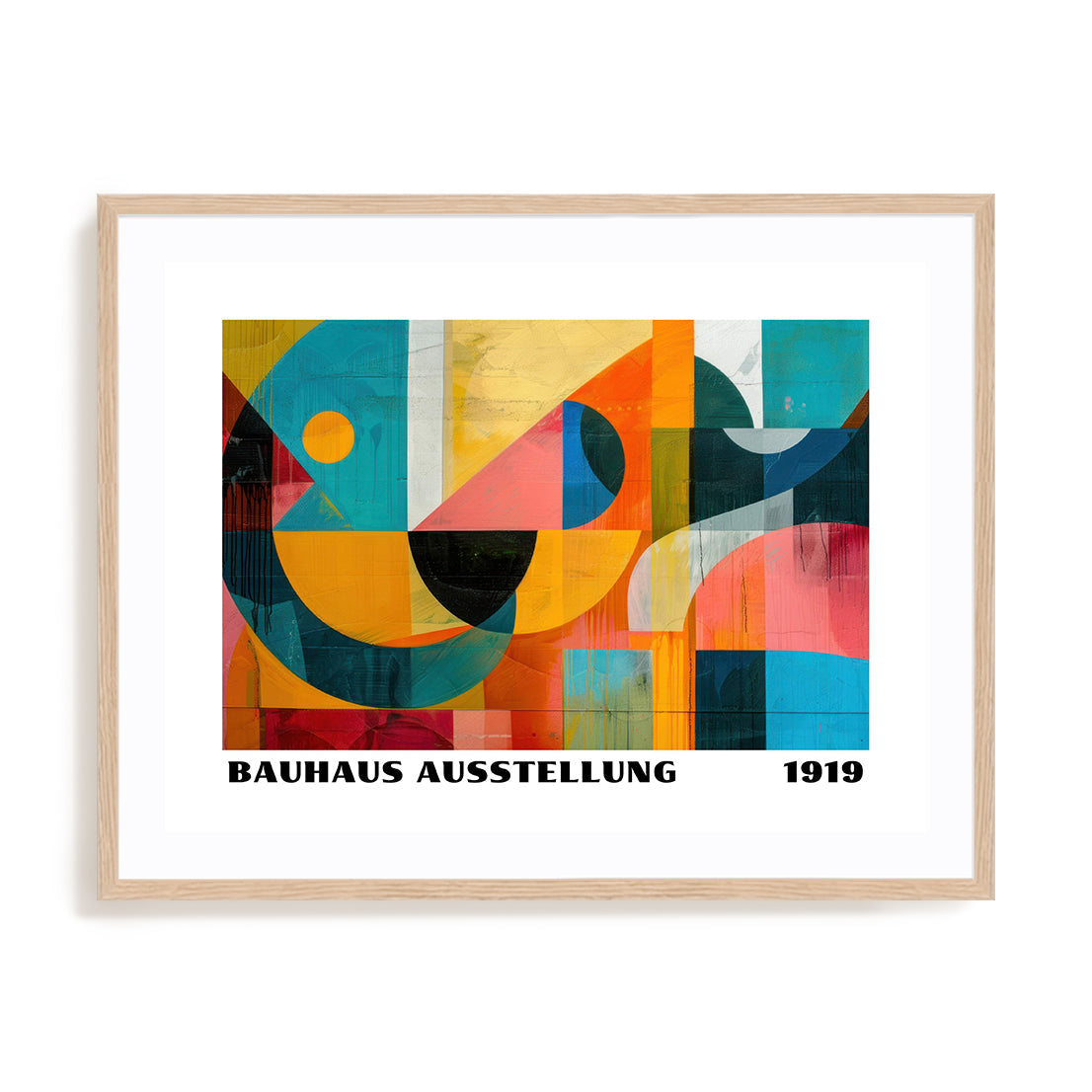 Bauhaus Linear Continuity Wall Art #oran_natural-white-border