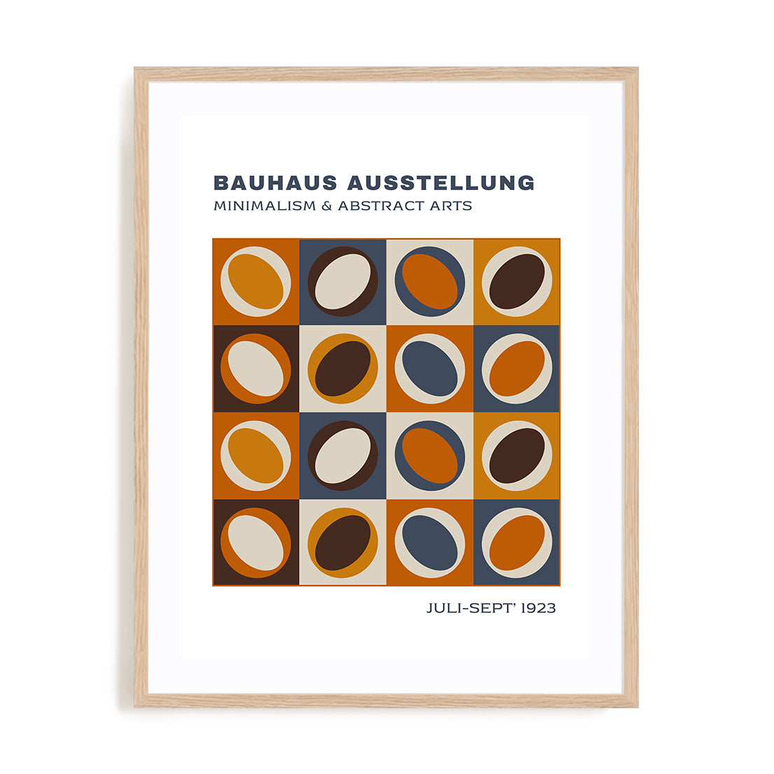Bauhaus Midmod Flow Wall Art #oran_natural-white-border