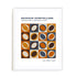 Bauhaus Midmod Flow Wall Art #oran_white-white-border