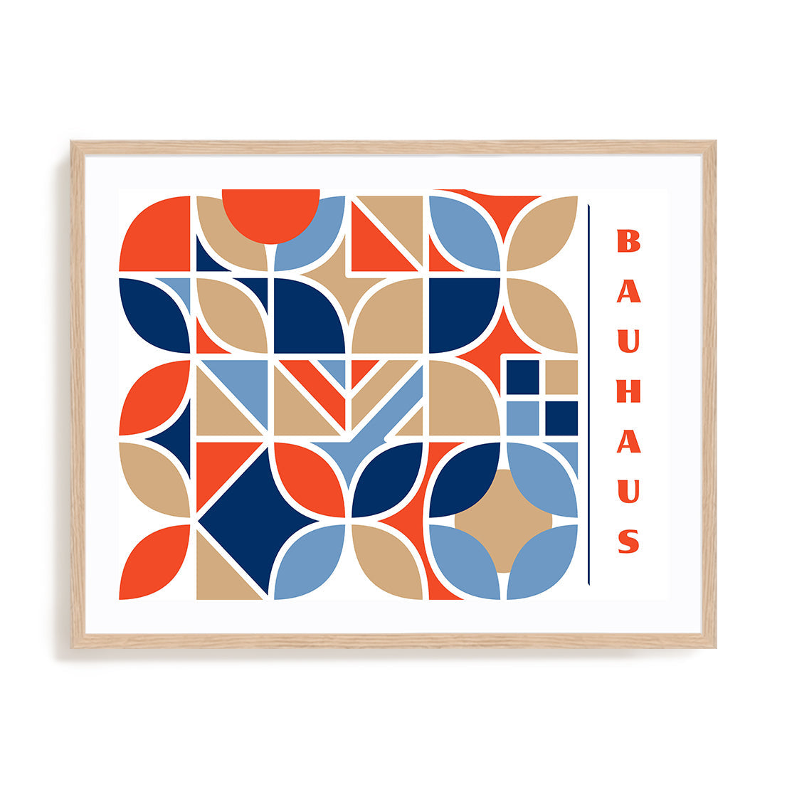 Bauhaus Modular Conversation Wall Art #oran_natural-white-border