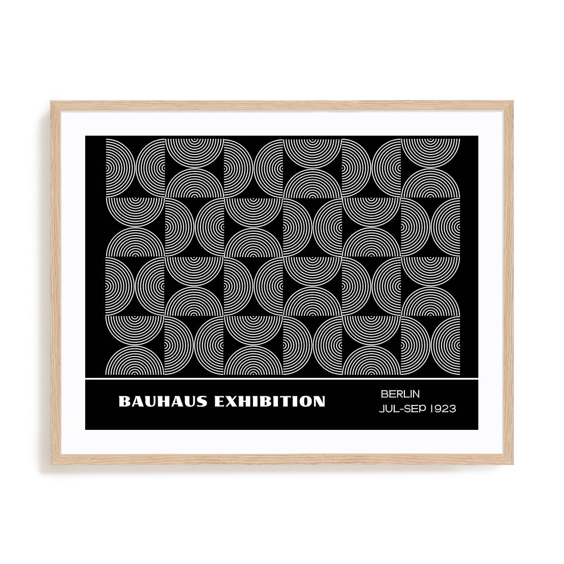 Bauhaus Modular Facade Composition Wall Art #oran_natural-white-border