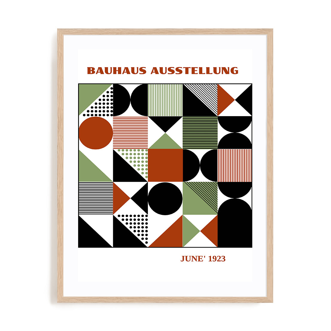 Bauhaus Modular Pattern Exchange Wall Art #oran_natural-white-border