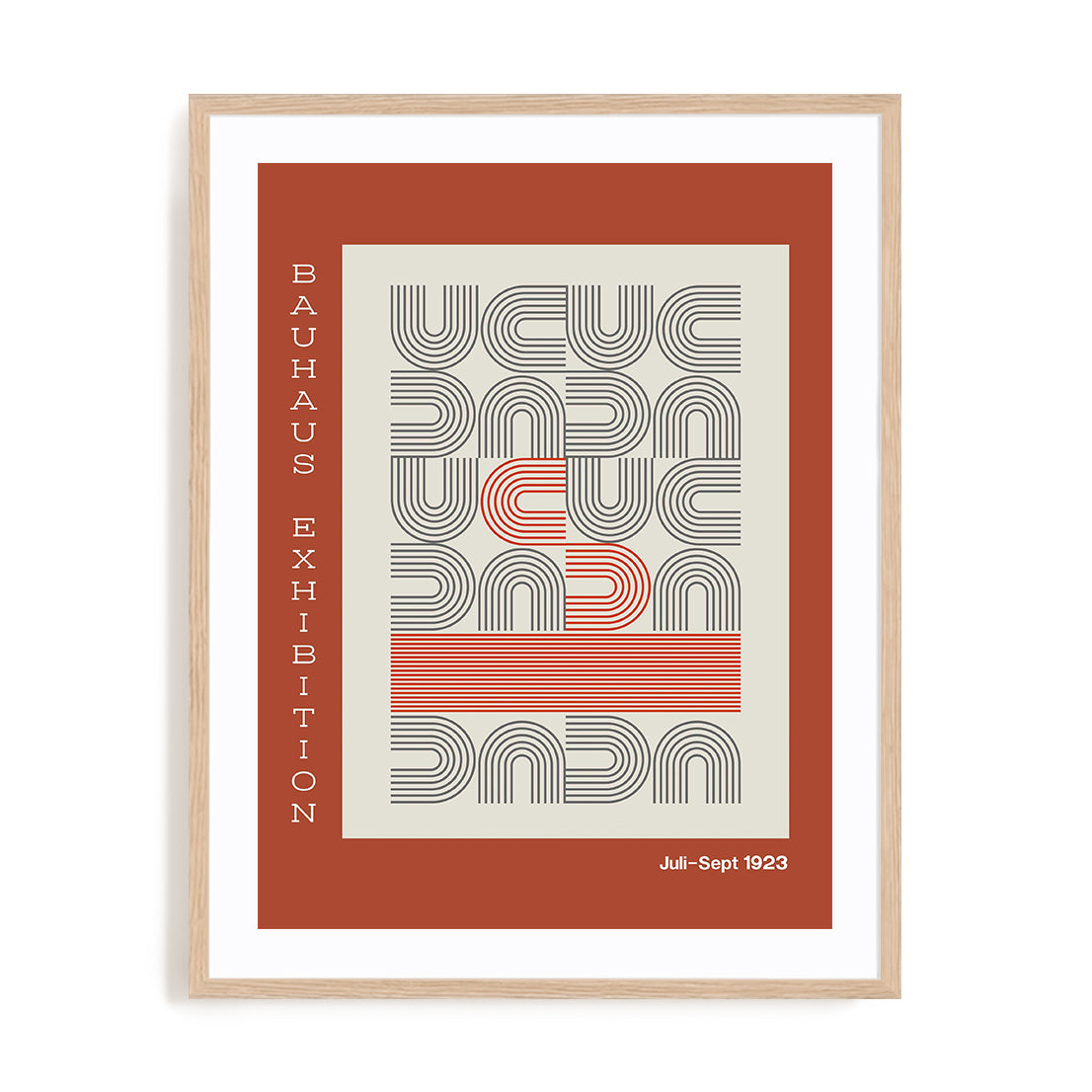 Bauhaus Modular Rhythm Wall Art #oran_natural-white-border