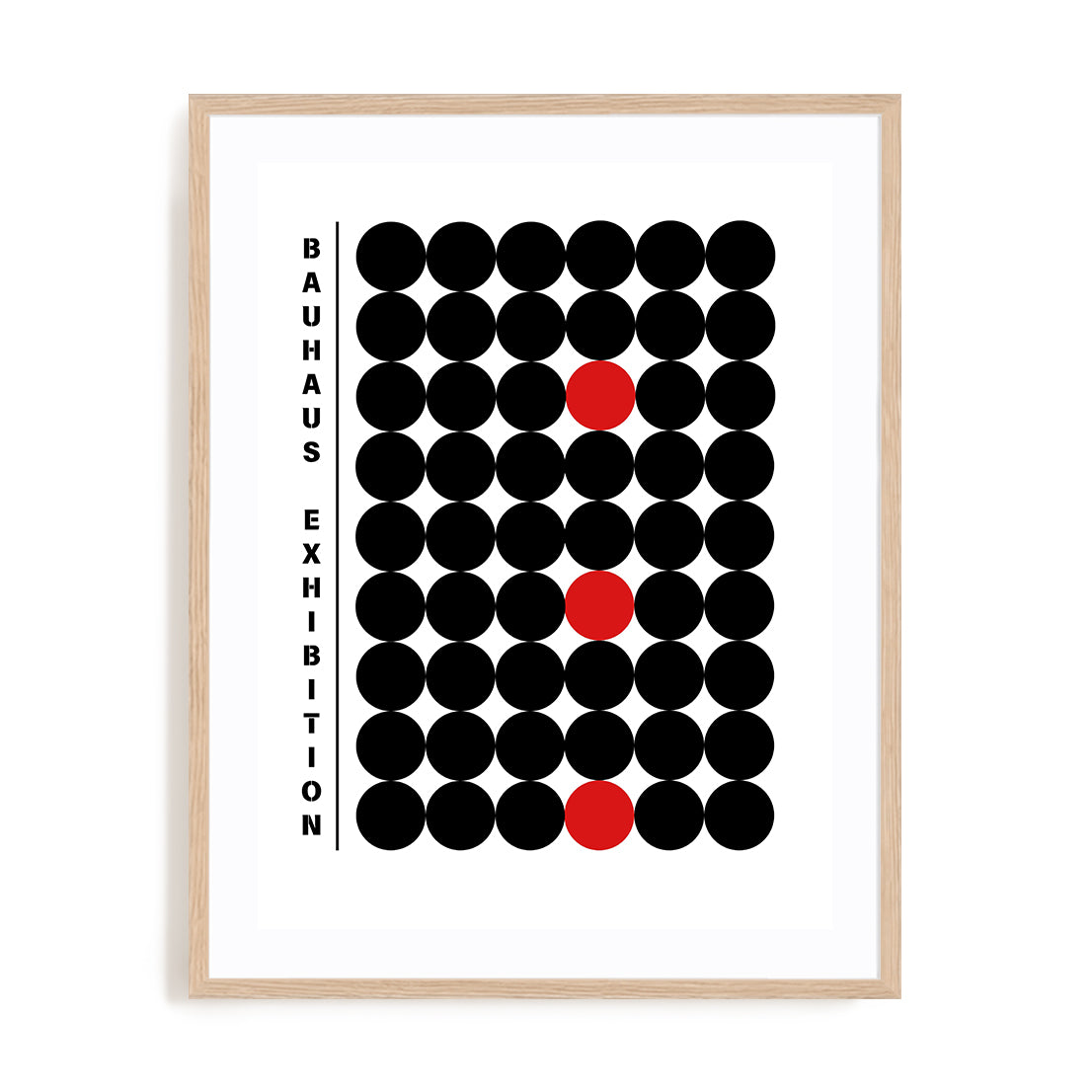 Bauhaus Monochrome Focus Disruption Wall Art #oran_natural-white-border
